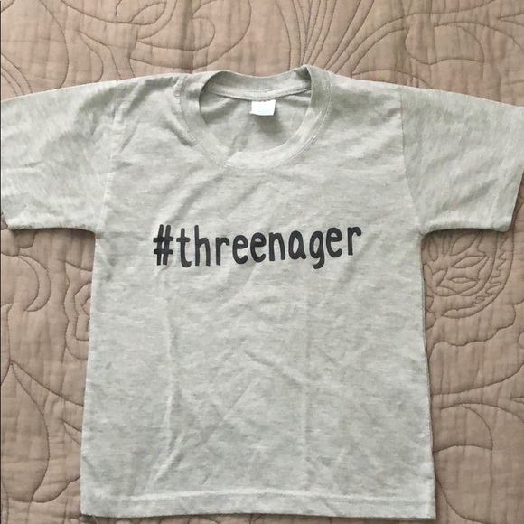 None Other - #Threenager T-Shirt for Toddler